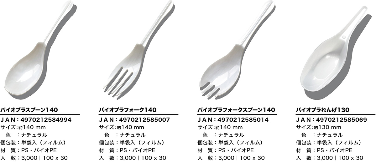 バイオPEカトラリー