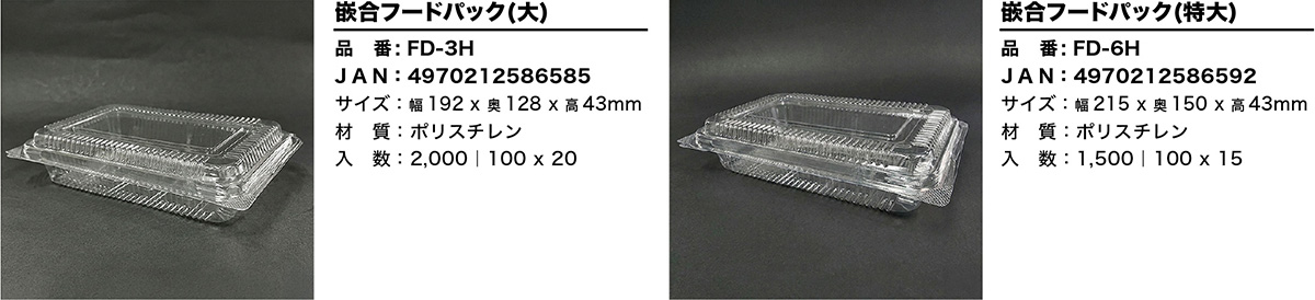 嵌合フードパック