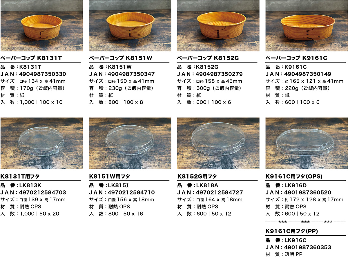 ペーパーコップわっぱ柄